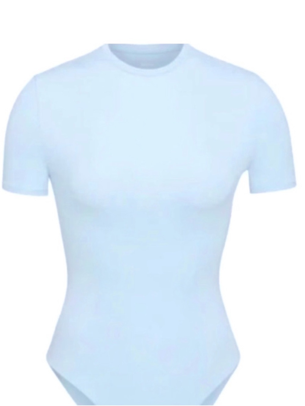 SKIMS Light Blue Short Sleeve Crewneck Bodysuit
